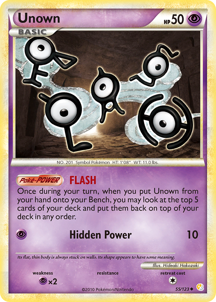 Unown (55/123) [HeartGold & SoulSilver: Base Set] | Odin's Place
