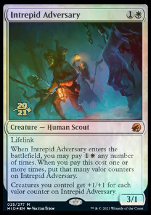Intrepid Adversary [Innistrad: Midnight Hunt Prerelease Promos] | Odin's Place