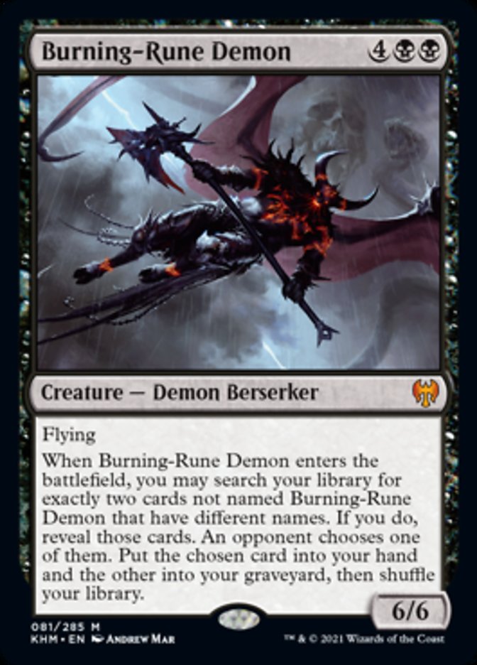 Burning-Rune Demon [Kaldheim] | Odin's Place
