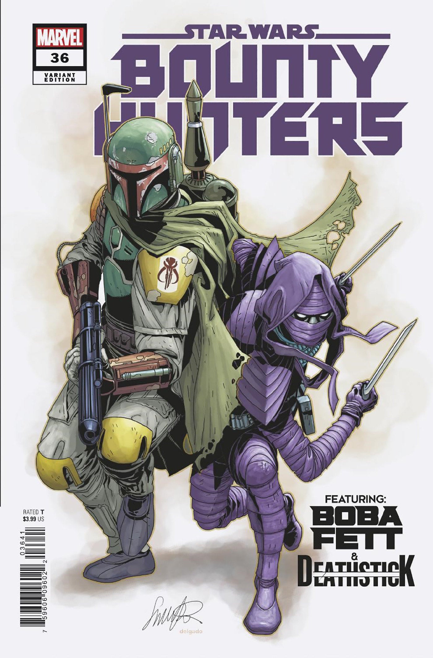 Star Wars: Bounty Hunters 36 Salvador Larroca  Boba Fett & Death Stick Variant | Odin's Place