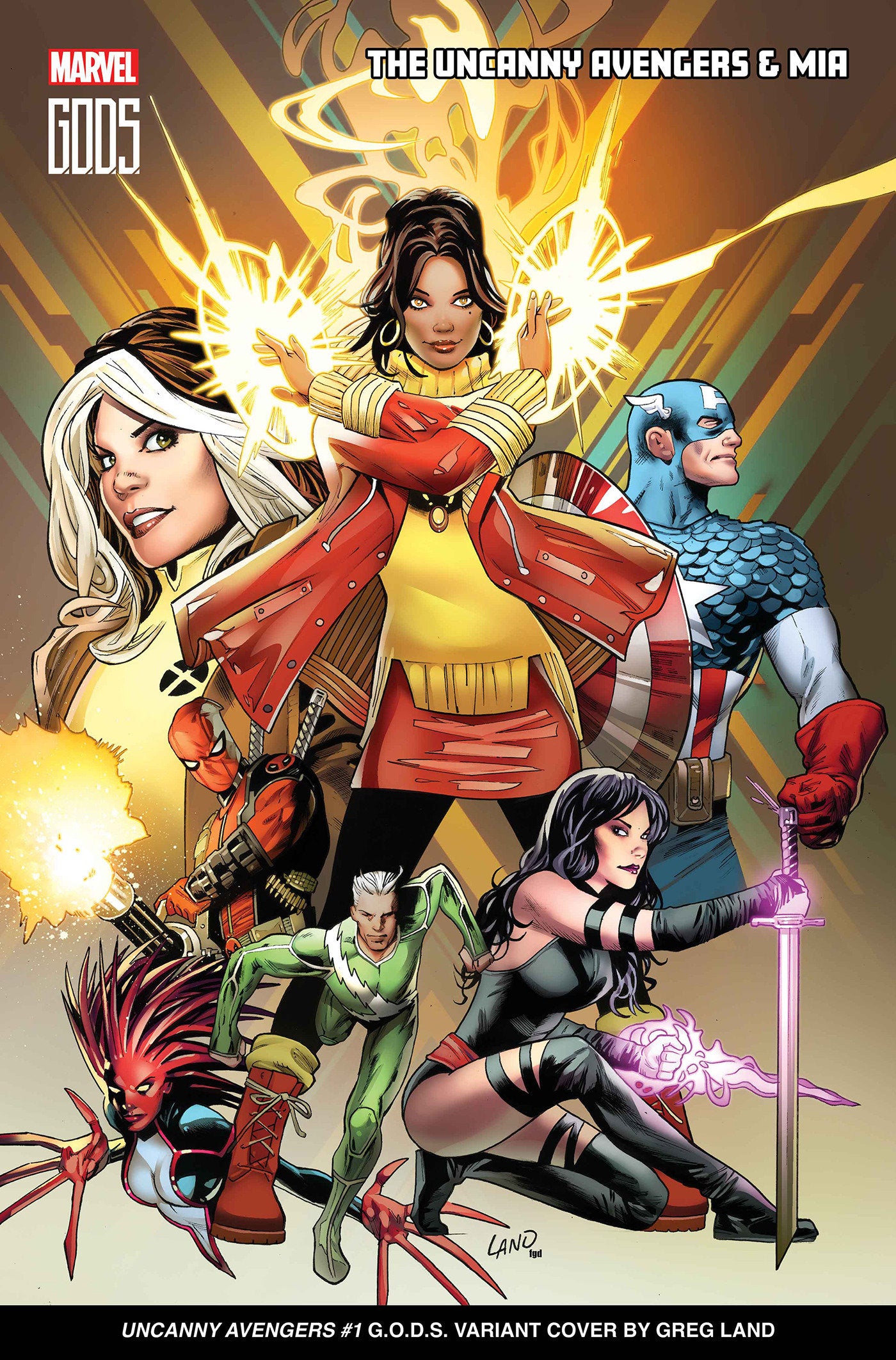 Uncanny Avengers 1 Greg Land G.O.D.S. Variant [G.O.D.S., Fall] | Odin's Place