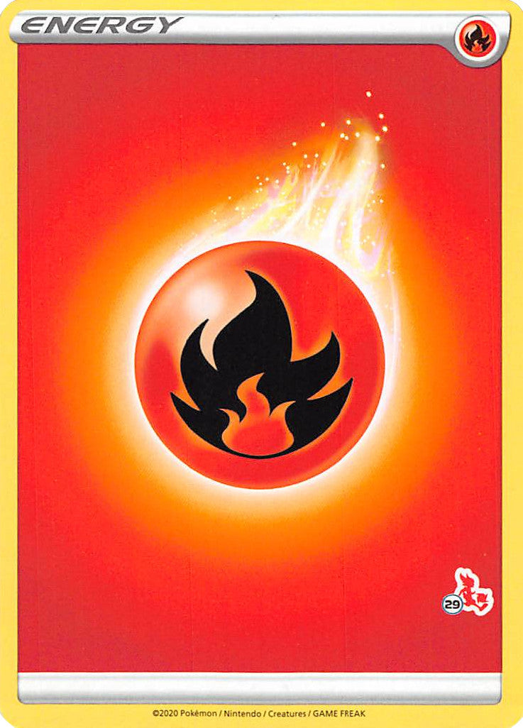 Fire Energy (Cinderace Stamp #29) [Battle Academy 2022] | Odin's Place