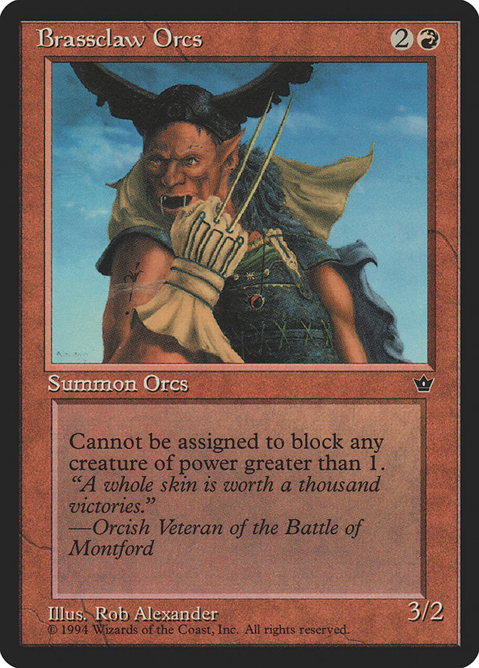 Brassclaw Orcs (Rob Alexander - Orcish Veteran Flavor Text) [Fallen Empires] | Odin's Place