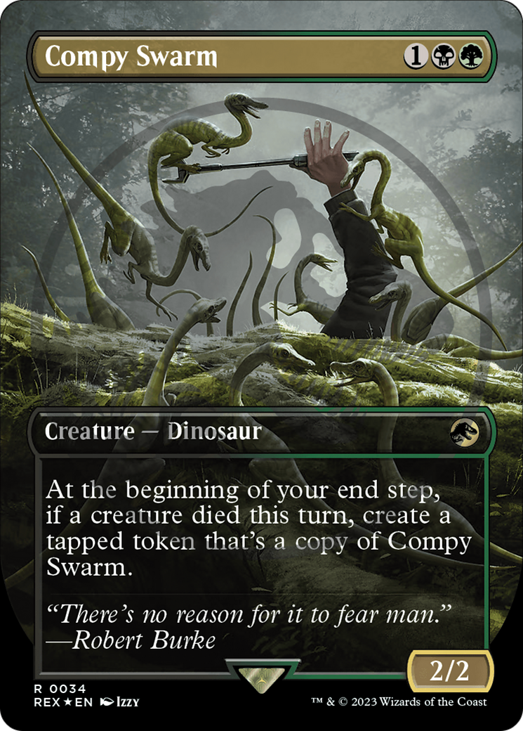 Compy Swarm (Emblem) (Borderless) [Jurassic World Collection Tokens] | Odin's Place