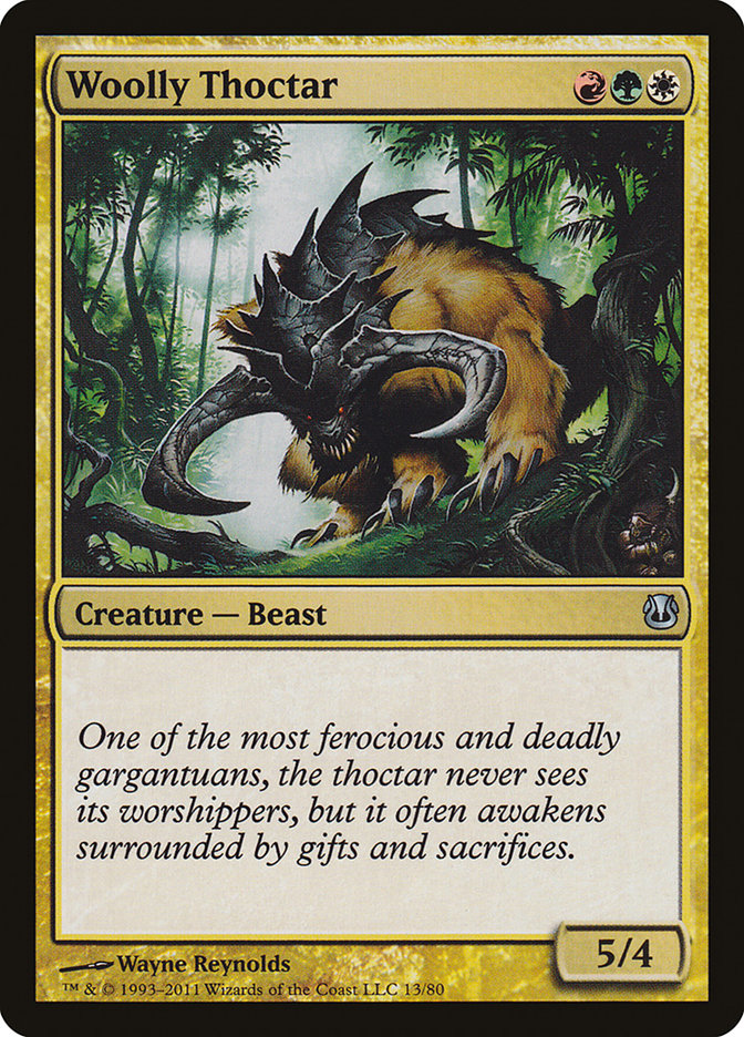 Woolly Thoctar (13) [Duel Decks: Ajani vs. Nicol Bolas] | Odin's Place