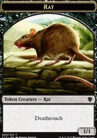 Rat // Cat Double-Sided Token [Commander 2017 Tokens] | Odin's Place