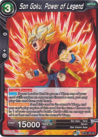 Son Goku, Power of Legend (BT10-128) [Rise of the Unison Warrior] | Odin's Place