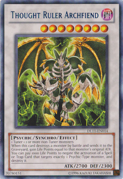 Thought Ruler Archfiend (Blue) [DL11-EN014] Rare | Odin's Place