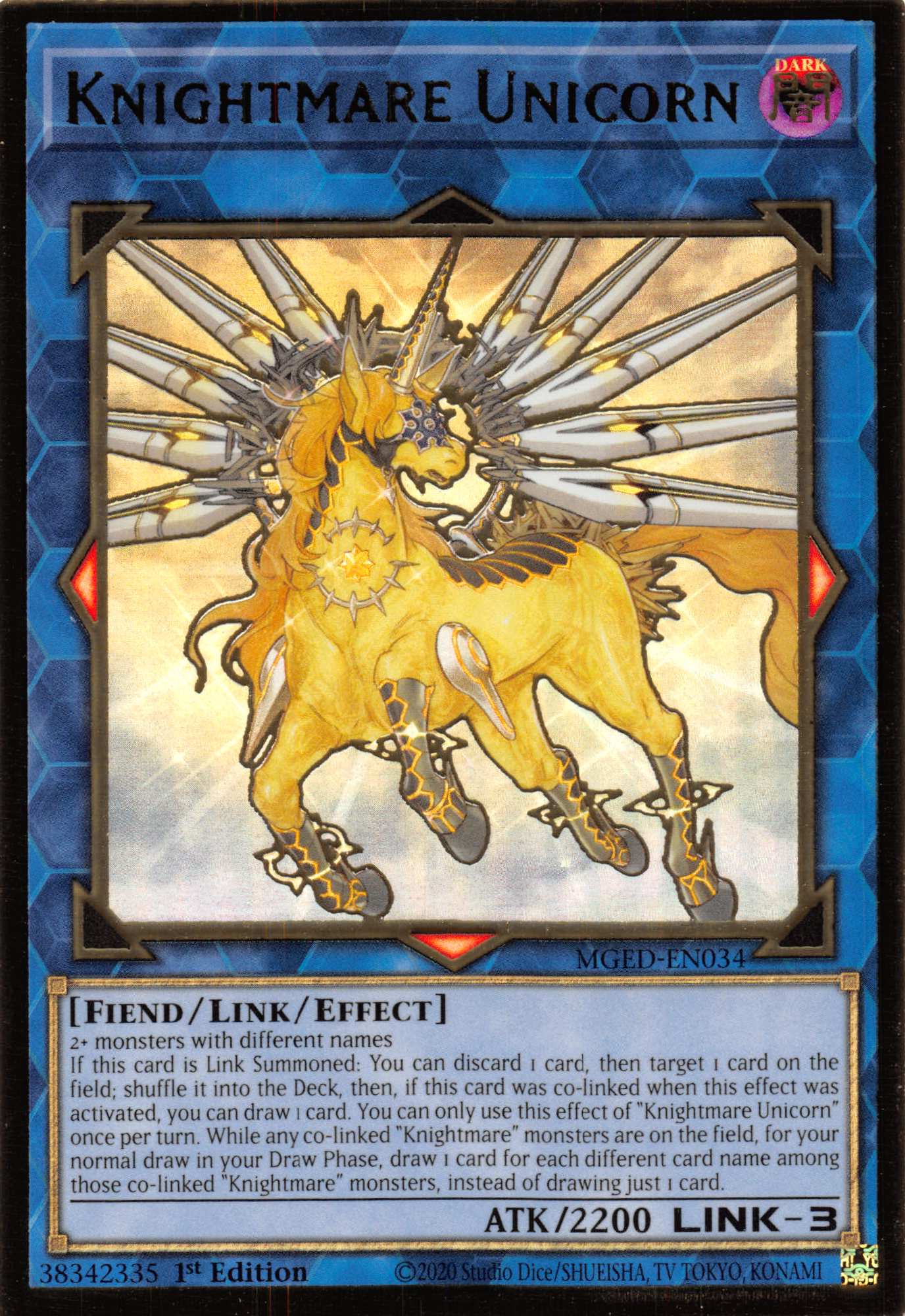 Knightmare Unicorn [MGED-EN034] Gold Rare | Odin's Place