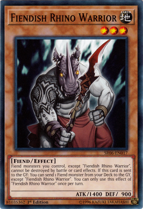 Fiendish Rhino Warrior [SR06-EN017] Common | Odin's Place