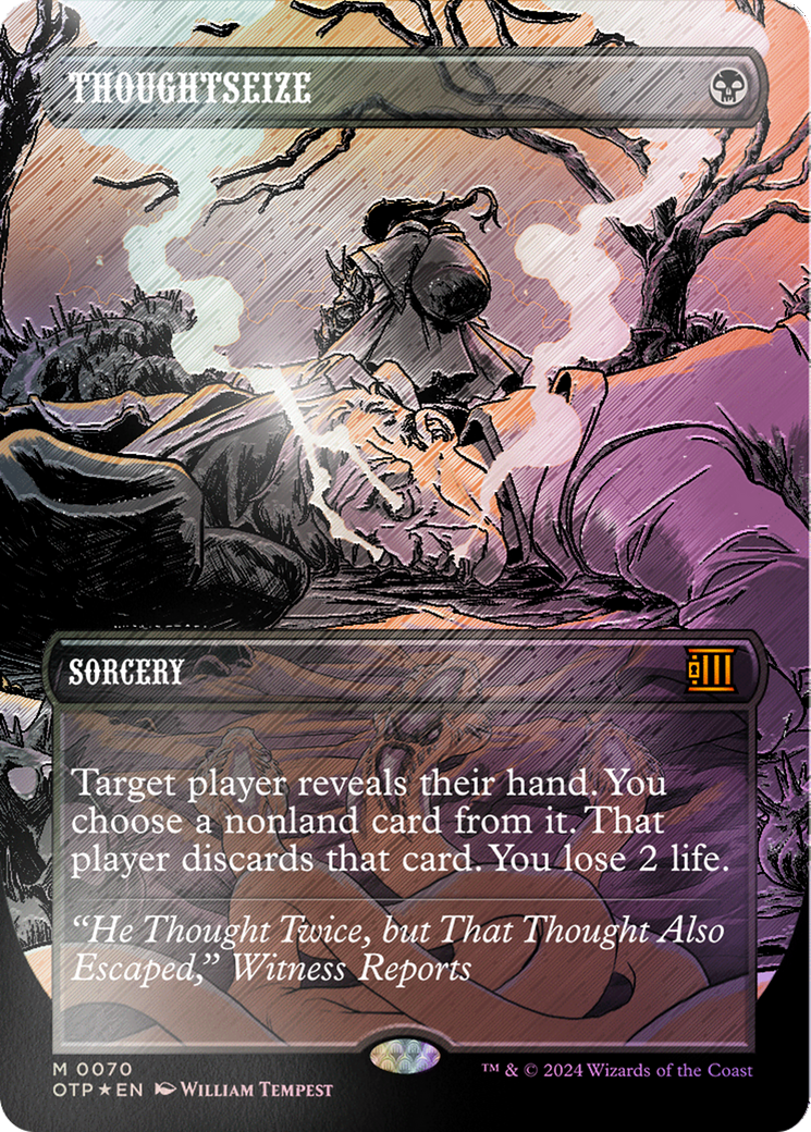 Thoughtseize (Textured Foil) [Outlaws of Thunder Junction: Breaking News] | Odin's Place