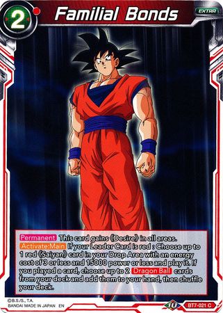 Familial Bonds (BT7-021) [Assault of the Saiyans] | Odin's Place