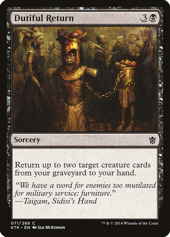 Dutiful Return (71) [Khans of Tarkir] | Odin's Place