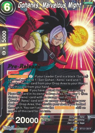 Gohanks, Marvelous Might (BT12-138) [Vicious Rejuvenation Prerelease Promos] | Odin's Place