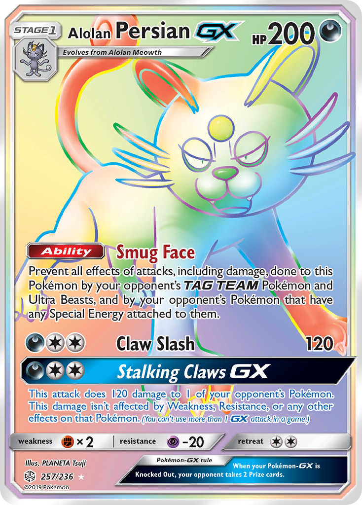 Alolan Persian GX (257/236) [Sun & Moon: Cosmic Eclipse] | Odin's Place