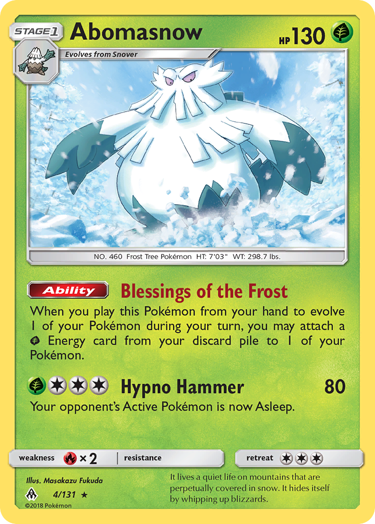 Abomasnow (4/131) [Sun & Moon: Forbidden Light] | Odin's Place