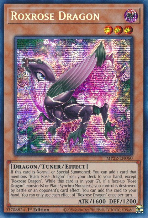 Roxrose Dragon [MP22-EN060] Prismatic Secret Rare | Odin's Place