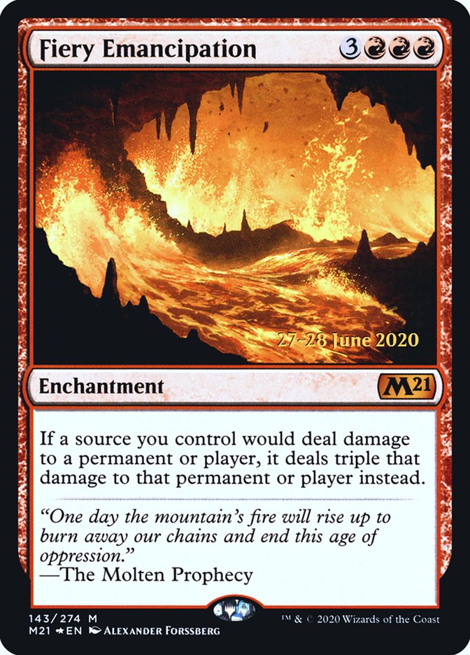 Fiery Emancipation [Core Set 2021 Prerelease Promos] | Odin's Place