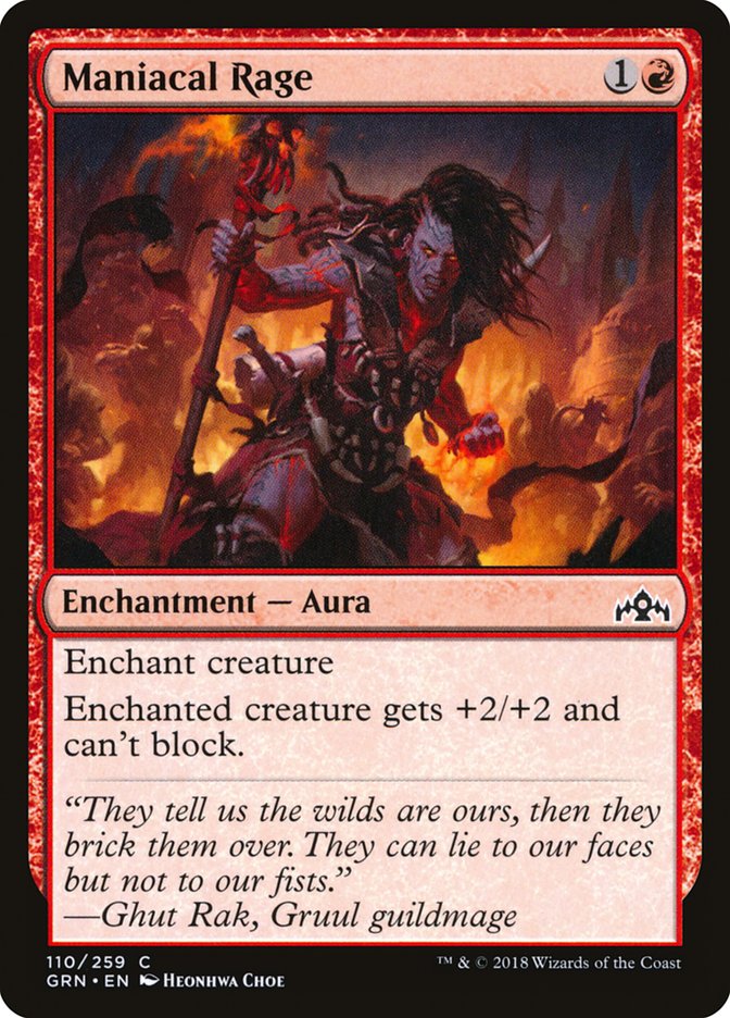 Maniacal Rage (110) [Guilds of Ravnica] | Odin's Place