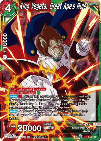 King Vegeta, Great Ape's Rule (P-352) [Tournament Promotion Cards] | Odin's Place