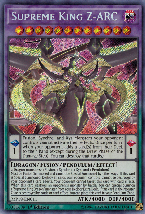 Supreme King Z-ARC [MP18-EN011] Secret Rare | Odin's Place