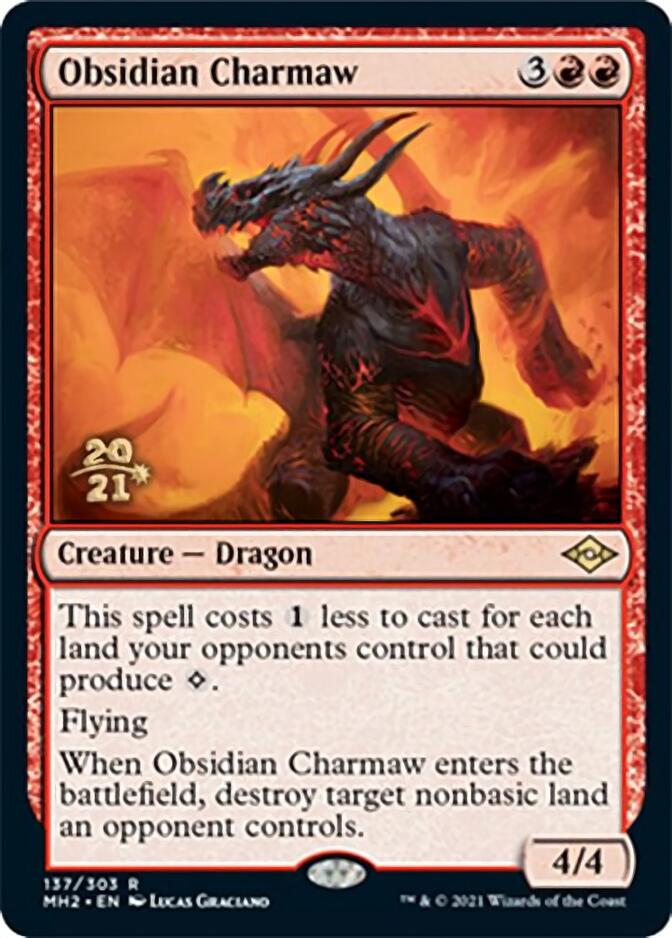 Obsidian Charmaw [Modern Horizons 2 Prerelease Promos] | Odin's Place