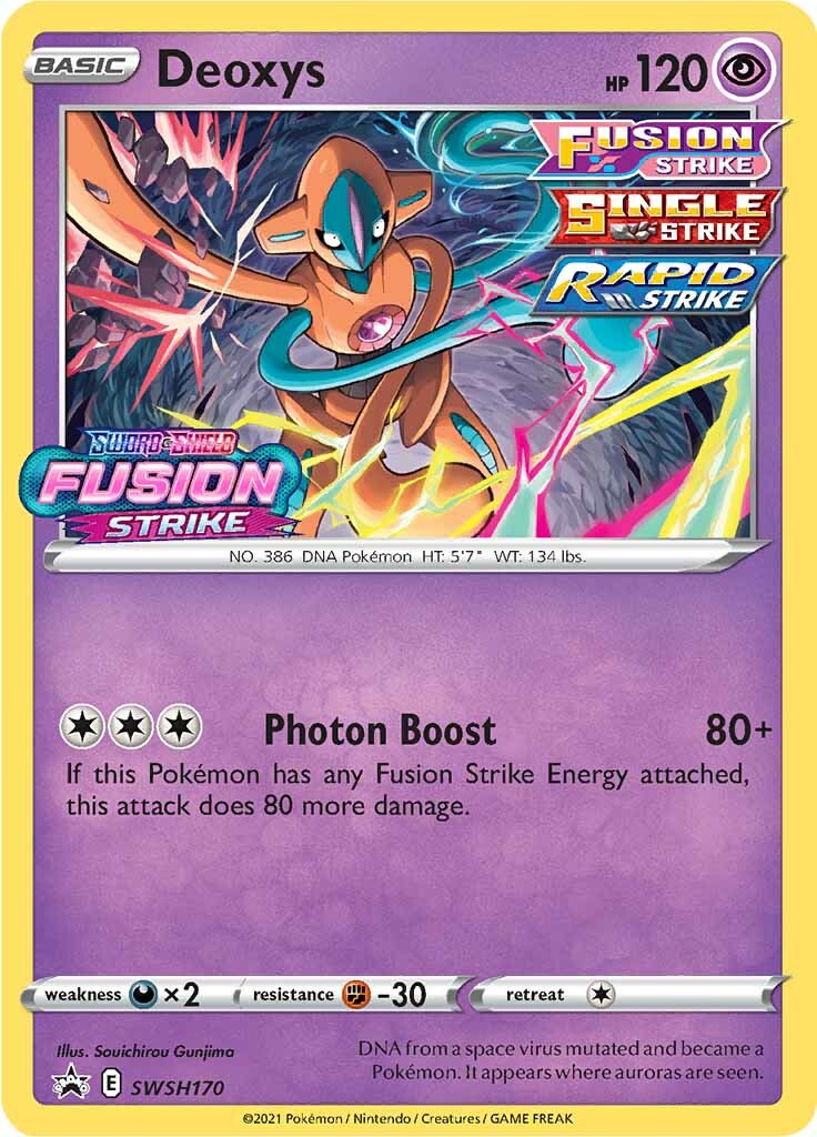 Deoxys (SWSH170) (Prerelease Promo) [Sword & Shield: Black Star Promos] | Odin's Place