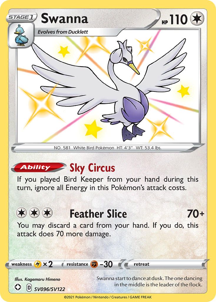 Swanna (SV096/SV122) [Sword & Shield: Shining Fates] | Odin's Place
