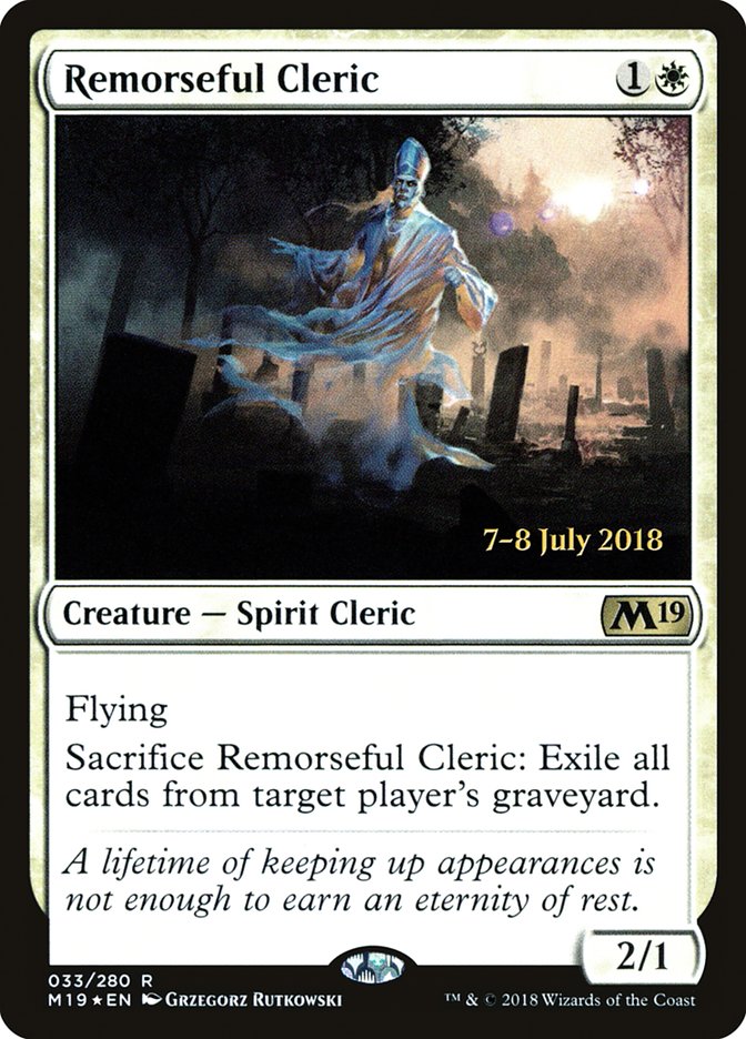 Remorseful Cleric (33) [Core Set 2019 Prerelease Promos] | Odin's Place