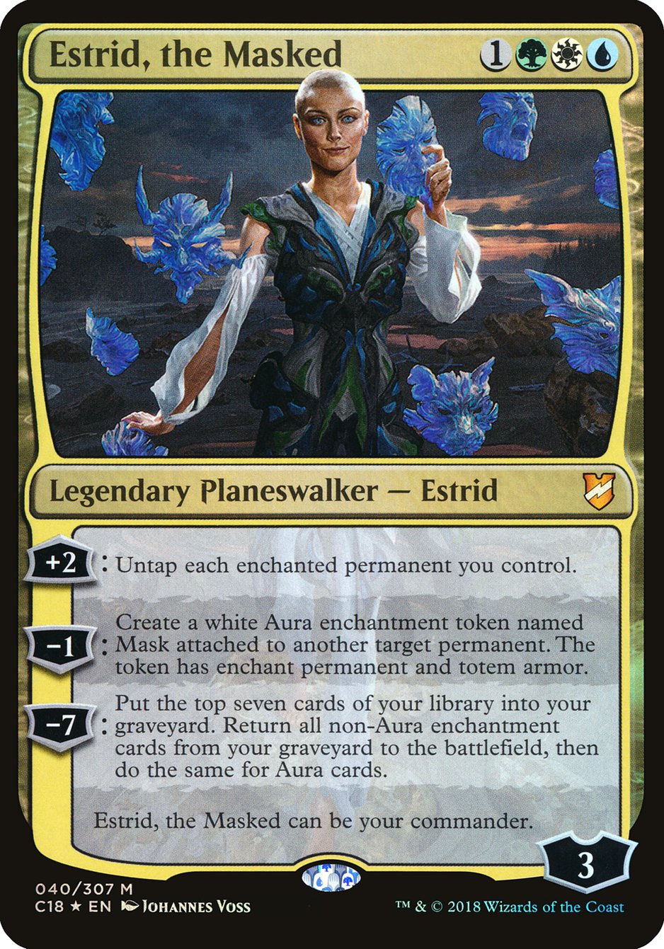 Estrid, the Masked (40) (Oversized) [Commander 2018 Oversized] | Odin's Place