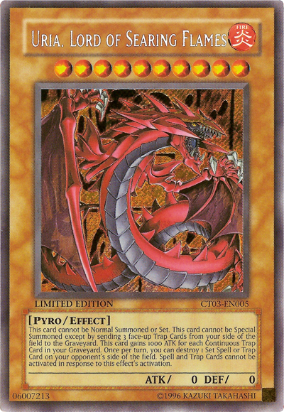Uria, Lord of Searing Flames [CT03-EN005] Secret Rare | Odin's Place