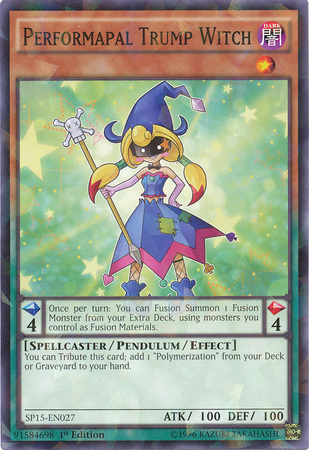 Performapal Trump Witch [SP15-EN027] Shatterfoil Rare | Odin's Place