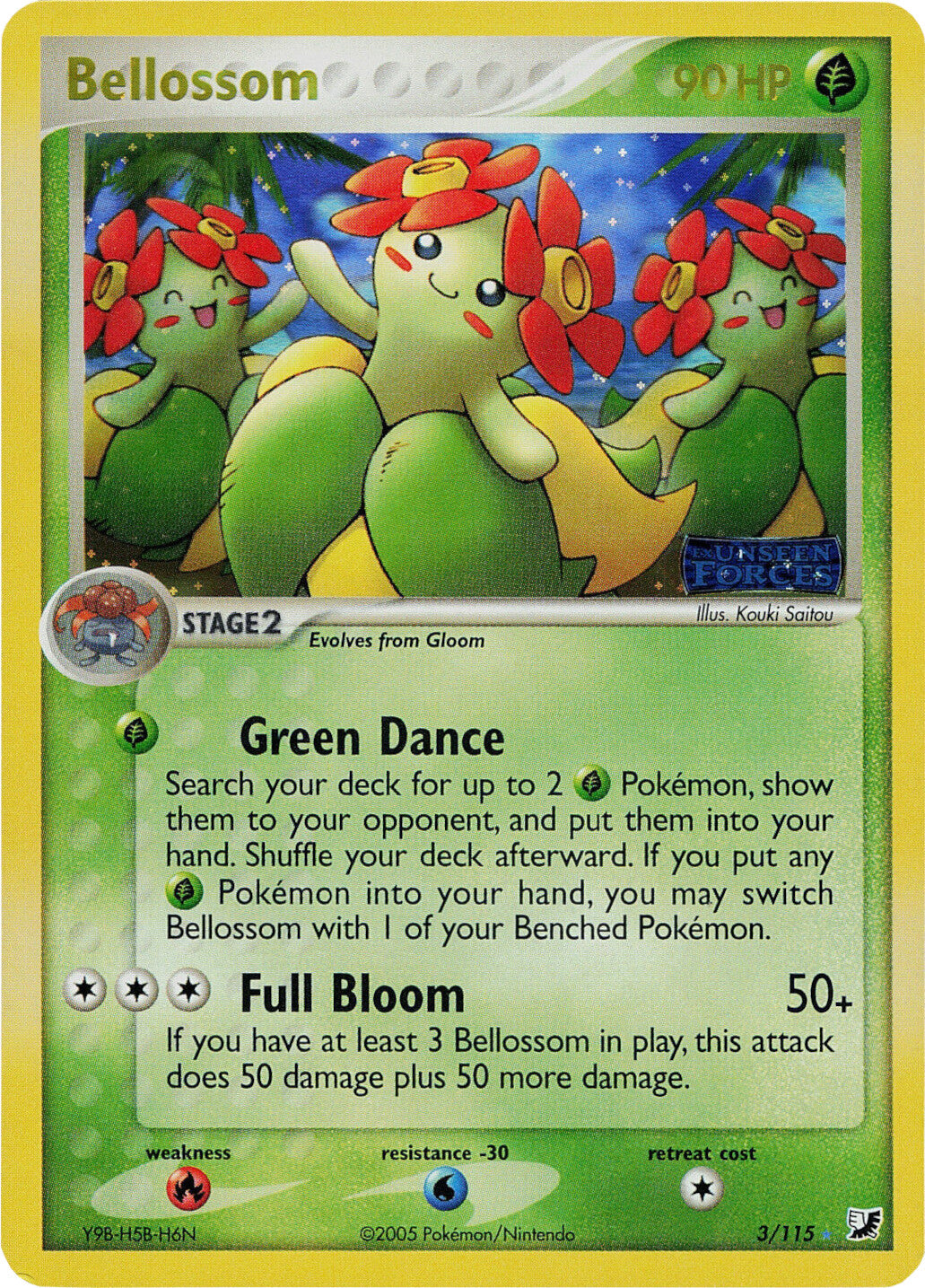 Bellossom (3/115) (Stamped) [EX: Unseen Forces] | Odin's Place