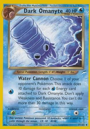 Dark Omanyte (37/105) [Neo Destiny Unlimited] | Odin's Place
