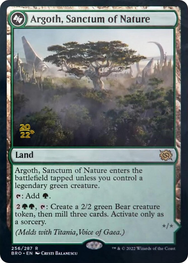 Argoth, Sanctum of Nature [The Brothers' War Prerelease Promos] | Odin's Place
