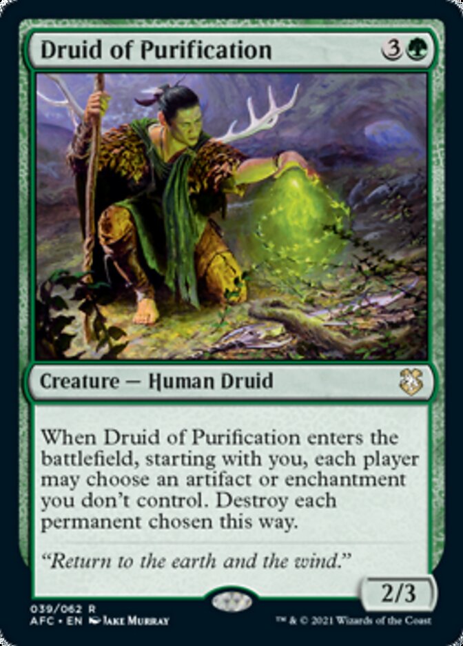 Druid of Purification [Dungeons & Dragons: Adventures in the Forgotten Realms Commander] | Odin's Place