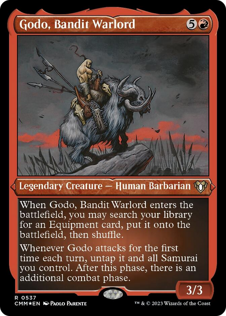 Godo, Bandit Warlord (Foil Etched) [Commander Masters] | Odin's Place