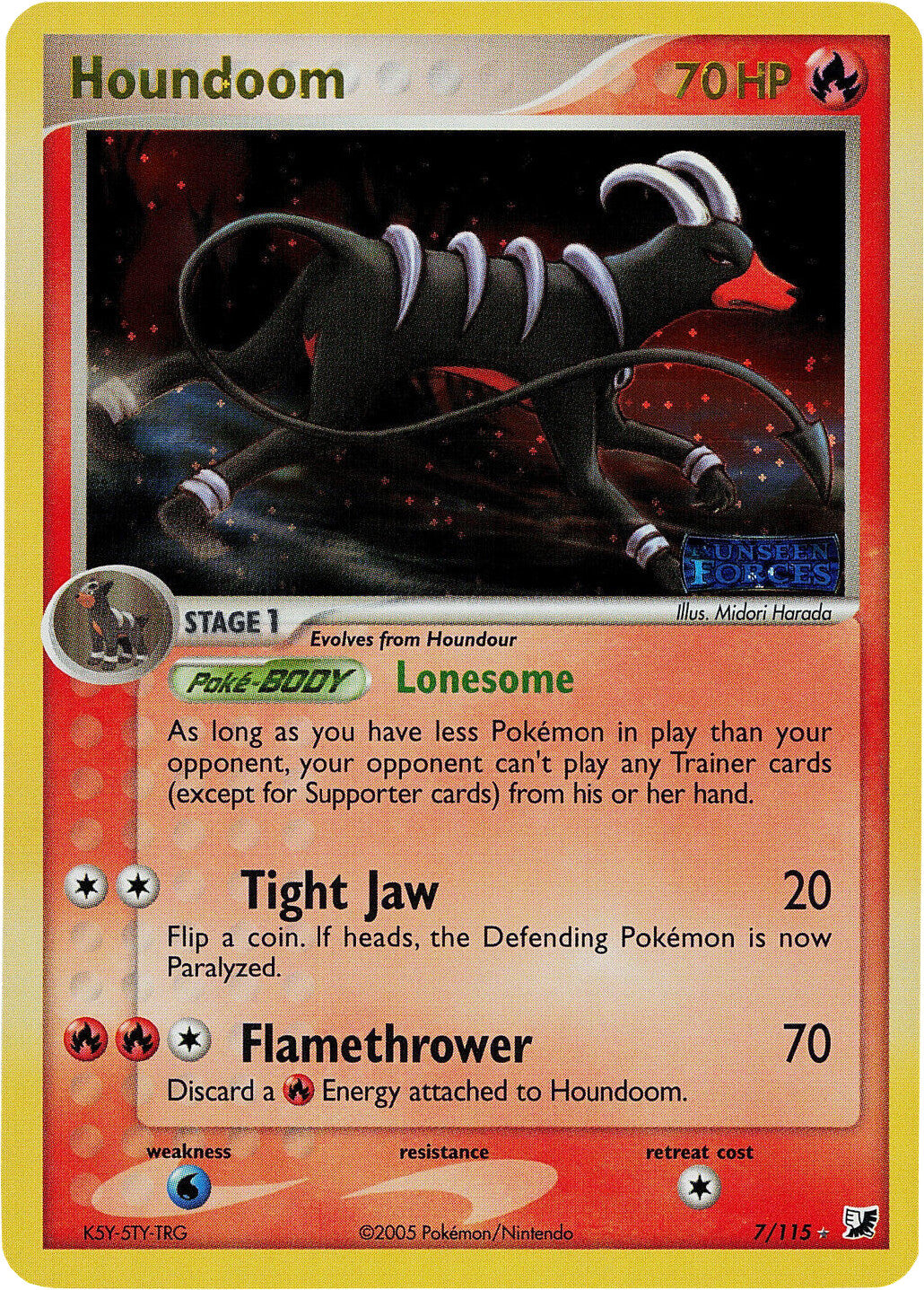 Houndoom (7/115) (Stamped) [EX: Unseen Forces] | Odin's Place