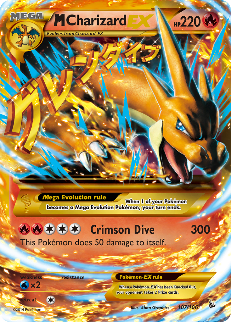 M Charizard EX (Y) (Secret)(107/106) [XY: Flashfire] | Odin's Place