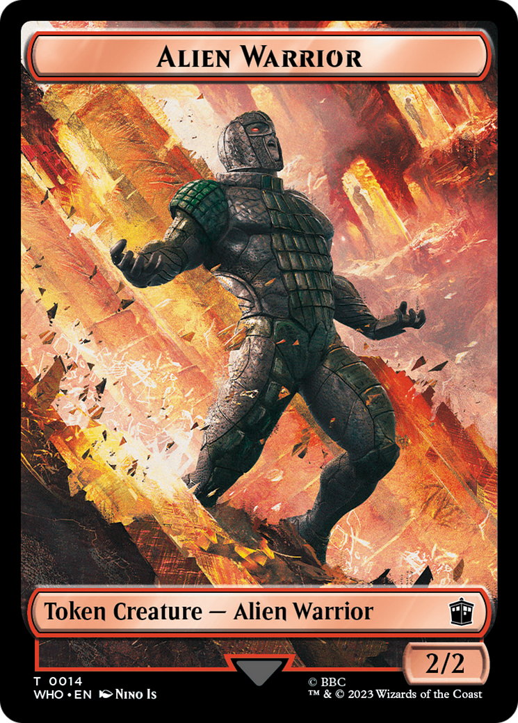 Alien Rhino // Alien Warrior Double-Sided Token [Doctor Who Tokens] | Odin's Place