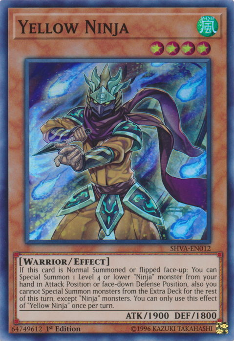 Yellow Ninja [SHVA-EN012] Super Rare | Odin's Place