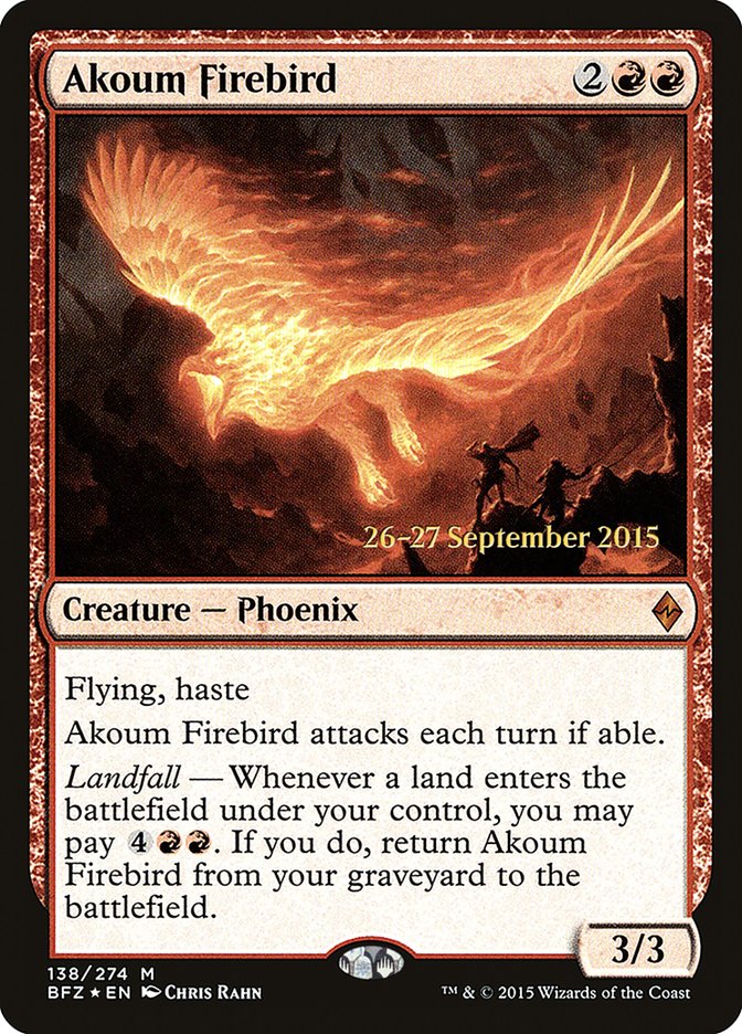 Akoum Firebird (138) [Battle for Zendikar Prerelease Promos] | Odin's Place