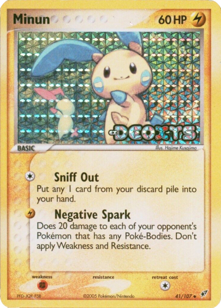 Minun (41/107) (Stamped) [EX: Deoxys] | Odin's Place