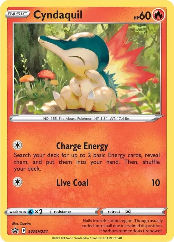 Cyndaquil (SWSH221) (Cosmos Holo) [Sword & Shield: Black Star Promos] | Odin's Place