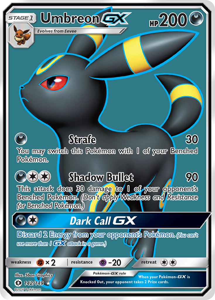 Umbreon GX (142/149) [Sun & Moon: Base Set] | Odin's Place