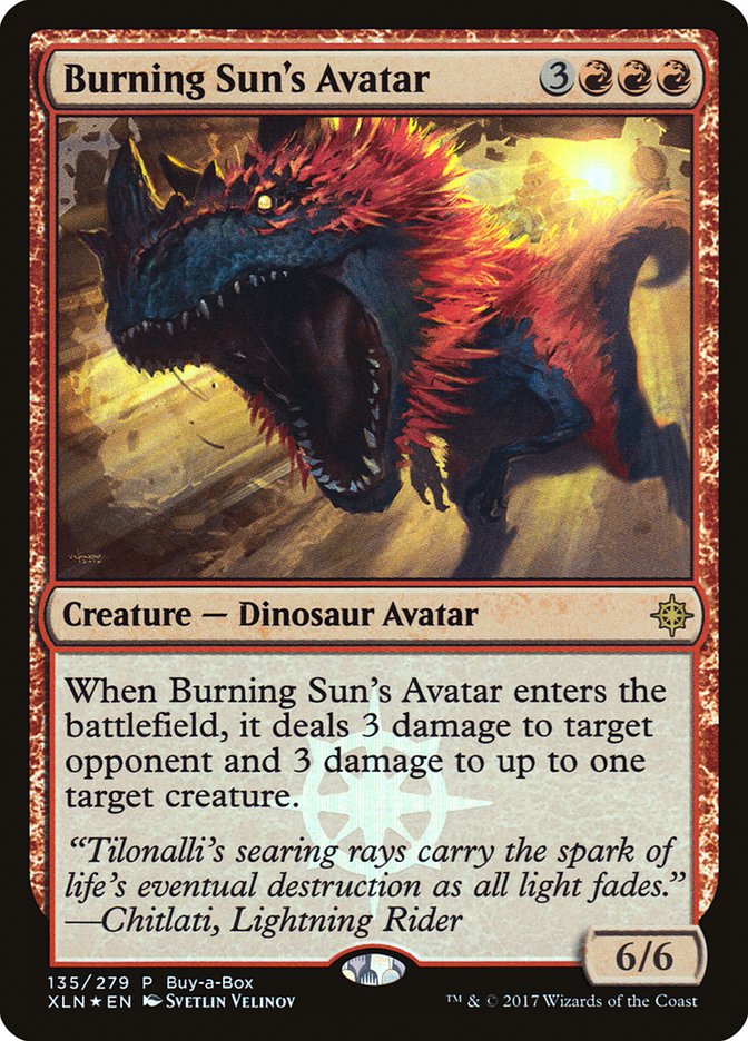 Burning Sun's Avatar (135) (Buy-A-Box) [Ixalan Promos] | Odin's Place