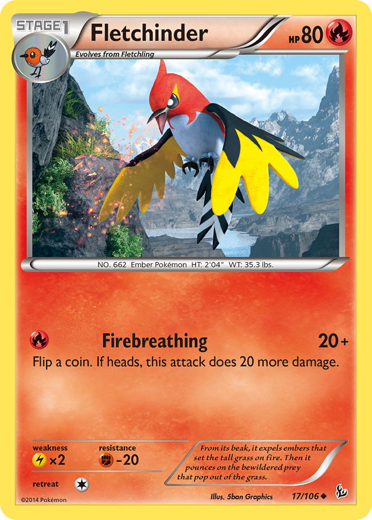 Fletchinder (17/106) [XY: Flashfire] | Odin's Place