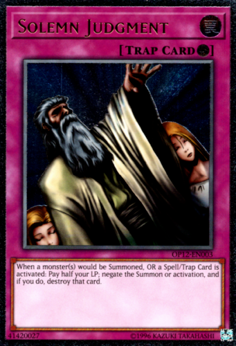 Solemn Judgment [OP12-EN003] Ultimate Rare | Odin's Place