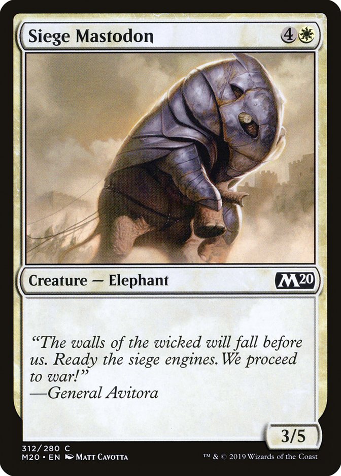 Siege Mastodon [Core Set 2020] | Odin's Place