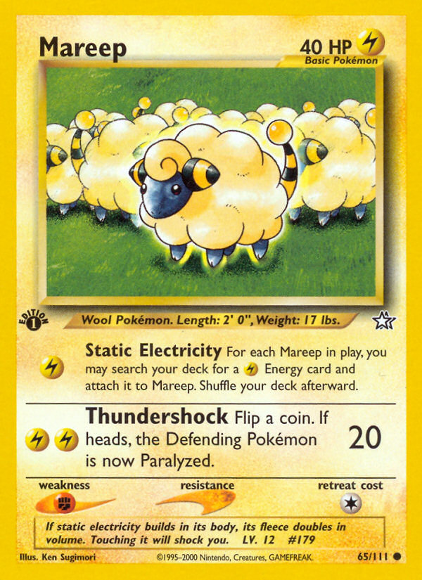 Mareep (65/111) [Neo Genesis 1st Edition] | Odin's Place